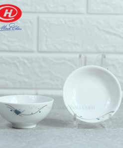 Bát Đĩa Minh Châu Vẽ Kẻ Xanh