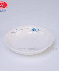 Đĩa Tiêu Minh Châu 2 Vẽ Kẻ Xanh