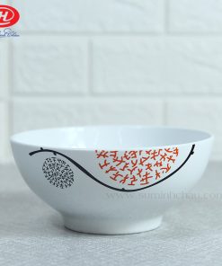 Bát Đĩa Minh Châu Vẽ Hoa Cam