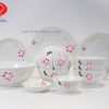Bộ 12 Sản Phẩm Bát Đĩa Minh Châu Vẽ Hoa Đào