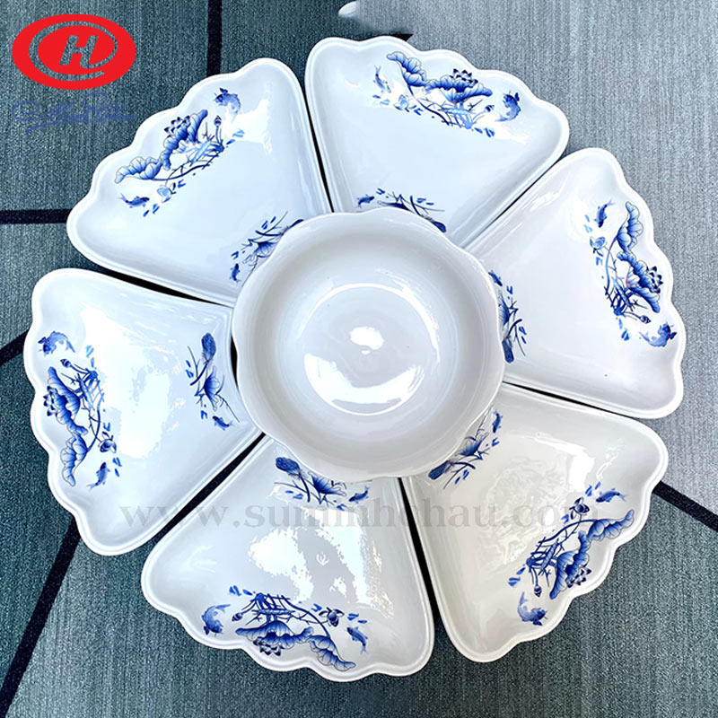 bộ bát đĩa hoa mặt trời Minh Châu